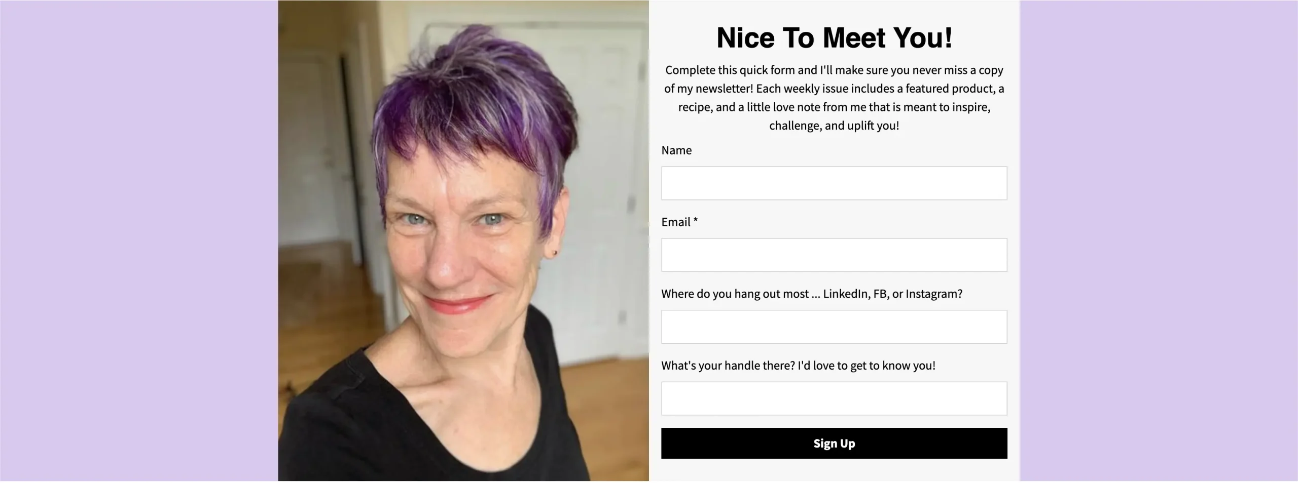 Subscribe to Diane’s Weekly Newsletter