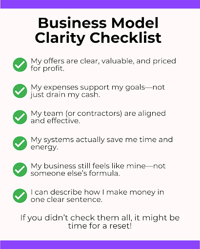 Business Model Clarity Checklist